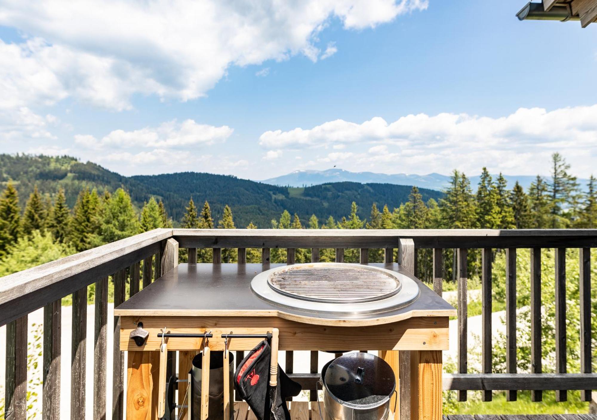 1A Chalet Rast - Wandern, Grillen, Traumblick, Indoor Sauna Bad Sankt Leonhard im Lavanttal Eksteriør bilde
