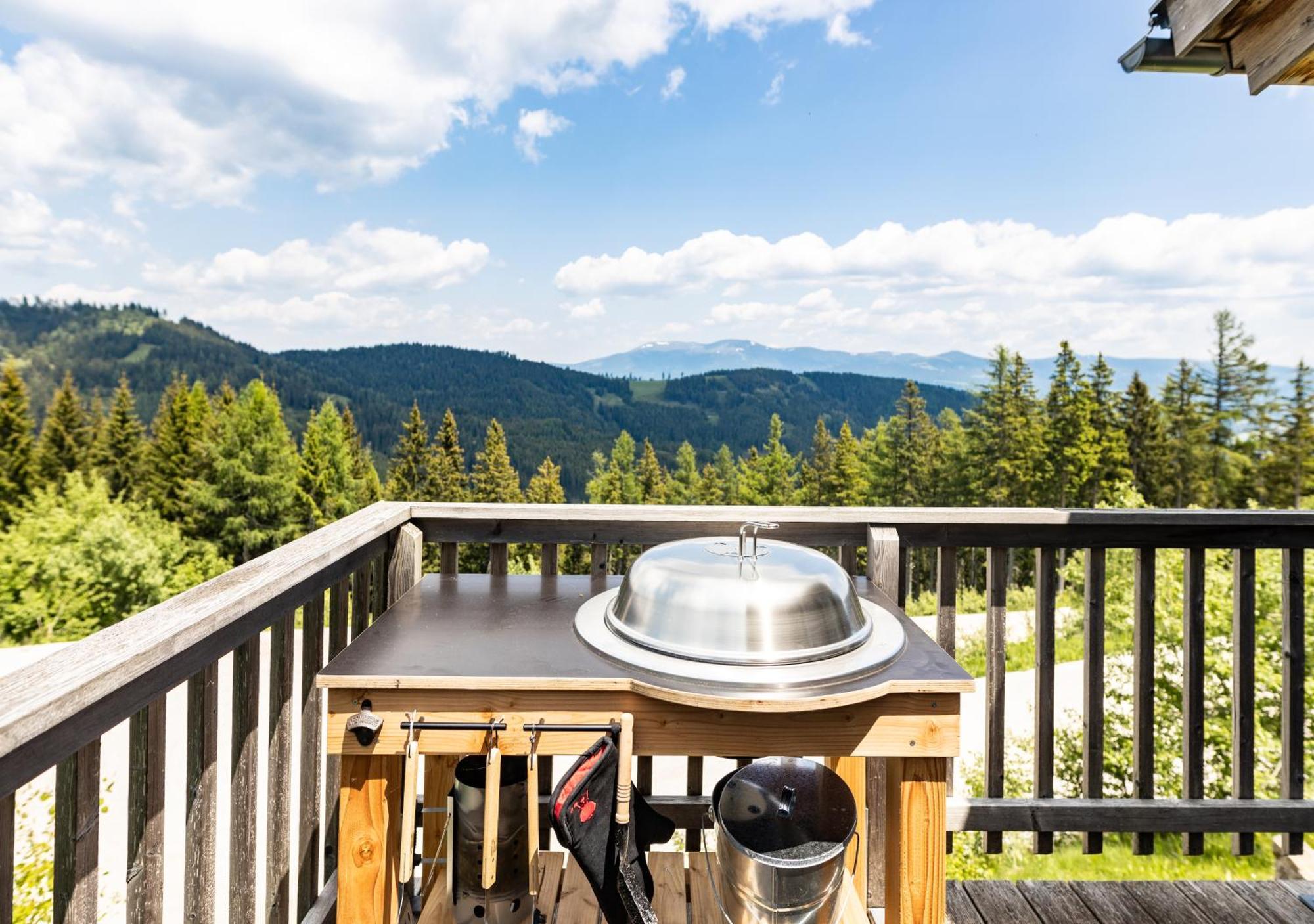 1A Chalet Rast - Wandern, Grillen, Traumblick, Indoor Sauna Bad Sankt Leonhard im Lavanttal Eksteriør bilde